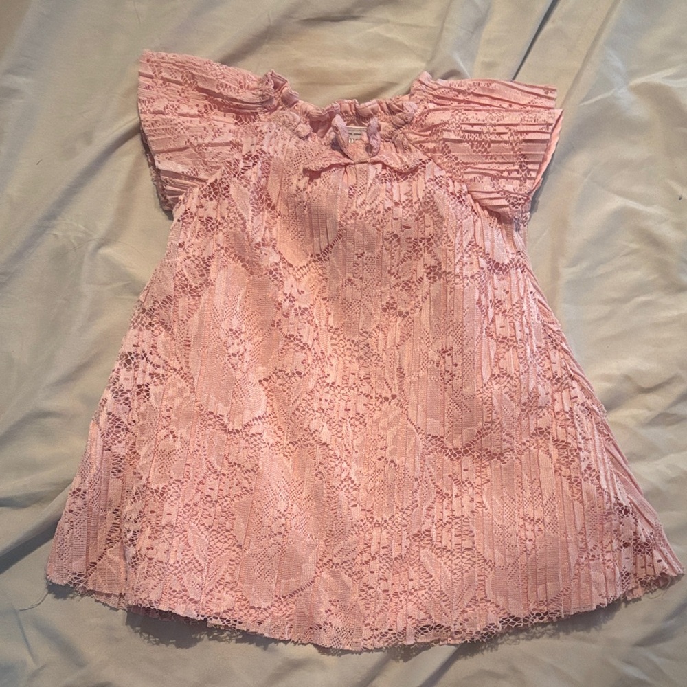 Charming Pink Lace Kids Dress